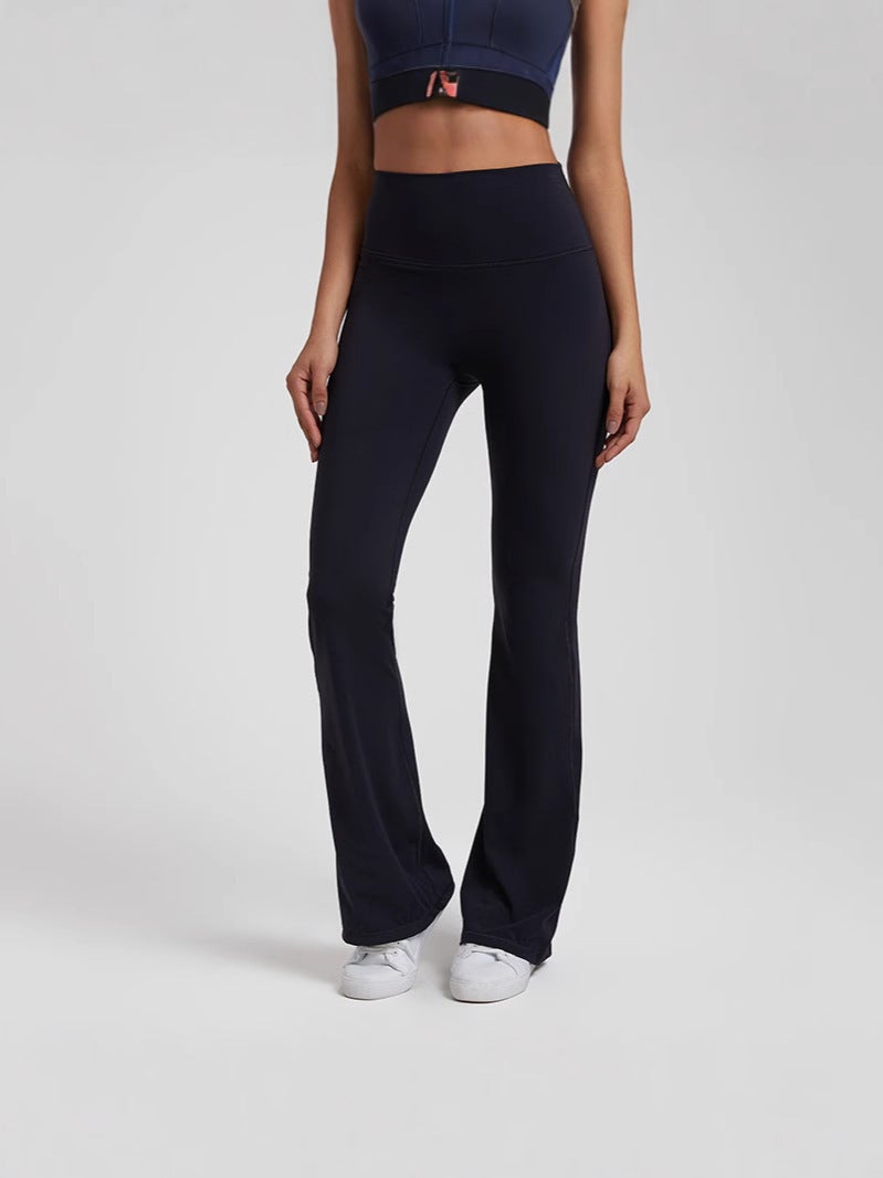 Lulu Same-Style Naked Flared Pants No Embarrassment Line Yoga Pants No Mark High Waist Sports Fitness Slimming Belly Tinting Hip Lifting - Image 5